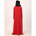 Elegant embroidery work abaya-Red Elegant embroidery work abaya-Red