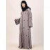 Tik Tok Luxury fabric abaya with embroidery work-Light Grey Tik Tok Luxury fabric abaya with embroidery work-Light Grey