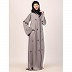 Tik Tok Luxury fabric abaya with embroidery work-Light Grey Tik Tok Luxury fabric abaya with embroidery work-Light Grey
