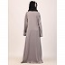 Tik Tok Luxury fabric abaya with embroidery work-Light Grey Tik Tok Luxury fabric abaya with embroidery work-Light Grey