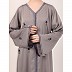Tik Tok Luxury fabric abaya with embroidery work-Light Grey Tik Tok Luxury fabric abaya with embroidery work-Light Grey