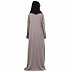 Front Open embroidery abaya in Tik Tok Luxury fabric-Light Grey Front Open embroidery abaya in Tik Tok Luxury fabric-Light Grey