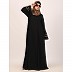 Daily wear front open abaya-Black Daily wear front open abaya-Black