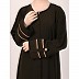 Daily wear front open abaya-Olive Daily wear front open abaya-Olive
