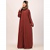 Daily wear front open abaya-Rust Daily wear front open abaya-Rust