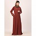 Daily wear front open abaya-Rust Daily wear front open abaya-Rust