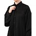 Front open shirt collar abaya-Black Front open shirt collar abaya-Black