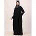 Box pleated abaya in CEY fabric-Black Box pleated abaya in CEY fabric-Black