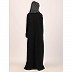 Box pleated abaya in CEY fabric-Black Box pleated abaya in CEY fabric-Black