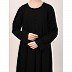 Box pleated abaya in CEY fabric-Black Box pleated abaya in CEY fabric-Black