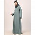 Box pleated abaya in CEY fabric-Sky Blue Box pleated abaya in CEY fabric-Sky Blue