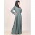 Box pleated abaya in CEY fabric-Sky Blue Box pleated abaya in CEY fabric-Sky Blue