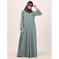 Box pleated abaya in CEY fabric-Sky Blue Box pleated abaya in CEY fabric-Sky Blue