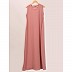 Embroidery Shrug with sleeveless inner abaya-Black-baby pink Embroidery Shrug with sleeveless inner abaya-Black-baby pink