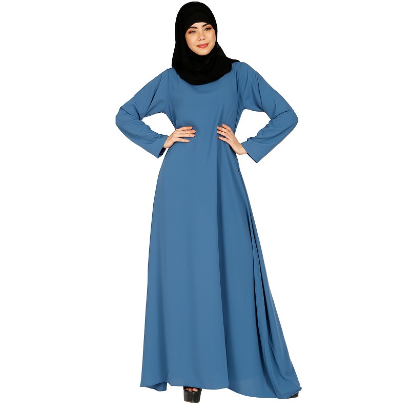 princess polly baby blue dress Abaya online- Buy French A-line inner abaya at www.shiddat.com