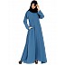 A-line inner abaya with a complementary Hijab- French Blue A-line inner abaya with a complementary Hijab- French Blue