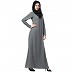 A-line inner abaya with a complementary Hijab- Grey A-line inner abaya with a complementary Hijab- Grey