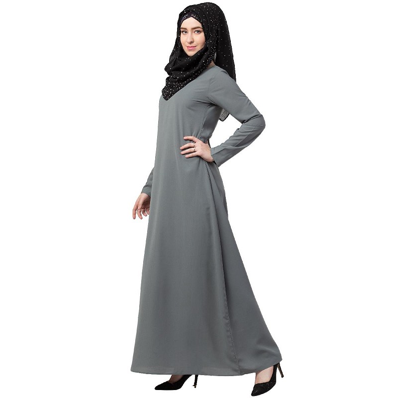 abaya in grey colour