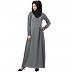 A-line inner abaya with a complementary Hijab- Grey A-line inner abaya with a complementary Hijab- Grey