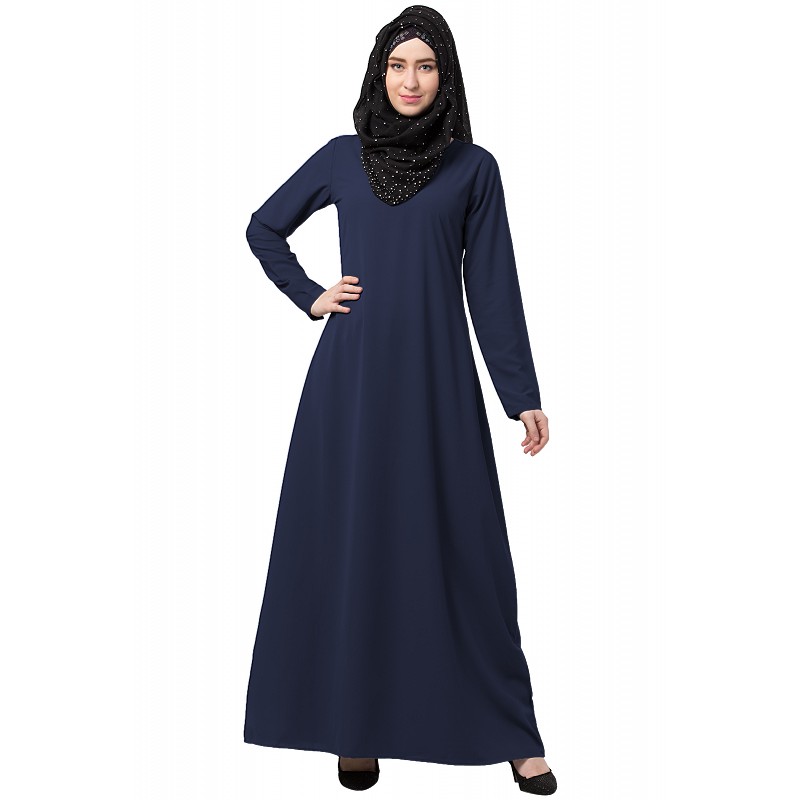 Abaya online- Buy A-line inner abaya with a complementary hijab at www....