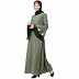 A-line abaya with Black sequins work- Jade Green A-line abaya with Black sequins work- Jade Green