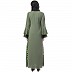 A-line abaya with Black sequins work- Jade Green A-line abaya with Black sequins work- Jade Green