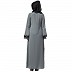 A-line abaya with Black sequins work- Grey A-line abaya with Black sequins work- Grey