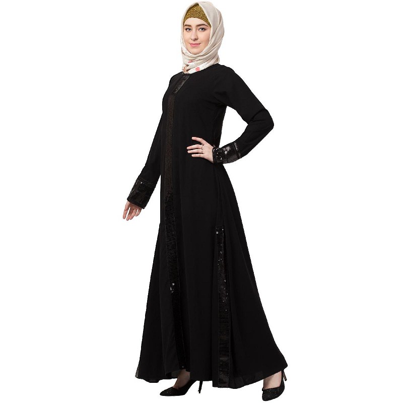 black sequin abaya