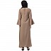 Casual A-line abaya with bell sleeves- Beige Casual A-line abaya with bell sleeves- Beige