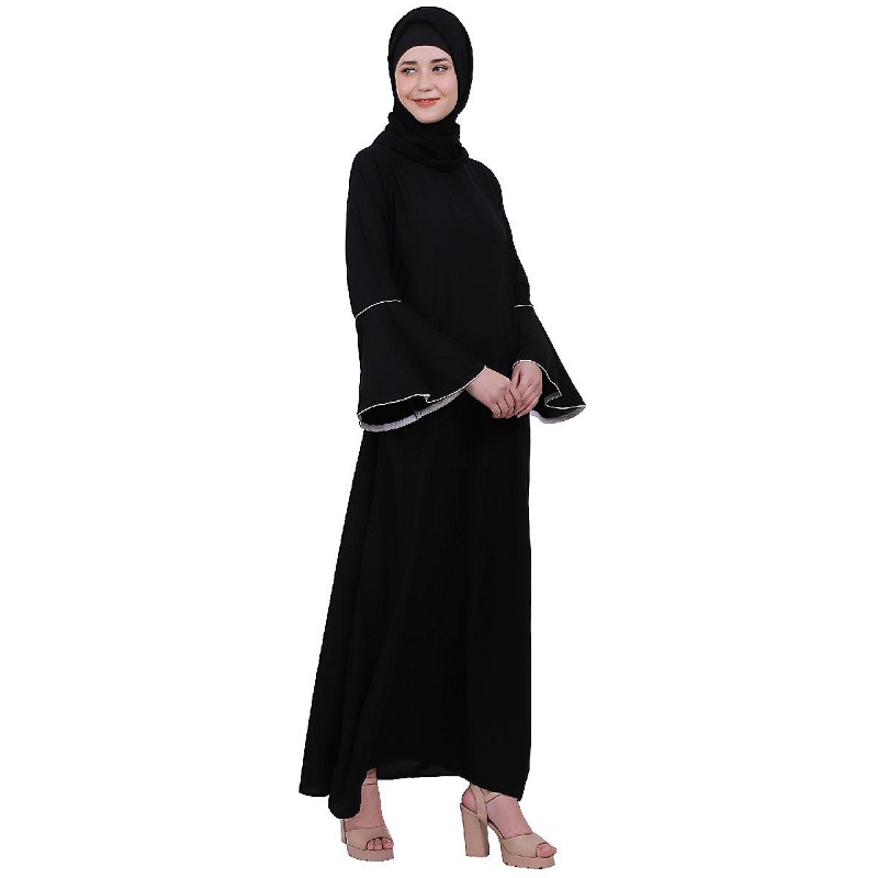 black bell sleeve abaya
