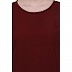 Casual A-line abaya with bell sleeves- Maroon