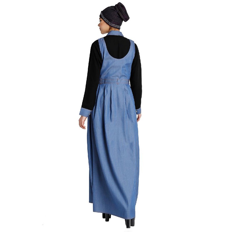 Denim Abaya online- Buy Denim maxi dress at www.shiddat.com