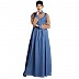 Classic Denim maxi dress with shirt collar- Khaki-Blue Classic Denim maxi dress with shirt collar- Khaki-Blue