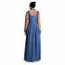 Classic Denim maxi dress with shirt collar- Khaki-Blue Classic Denim maxi dress with shirt collar- Khaki-Blue