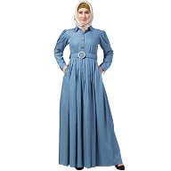 Premium Denim abaya with cuff sleeves Premium Denim abaya with cuff sleeves