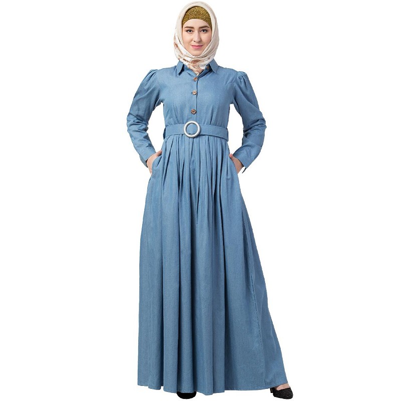 Denim Abaya online Buy premium Denim abaya at www.shiddat