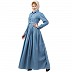 Premium Denim abaya with cuff sleeves Premium Denim abaya with cuff sleeves