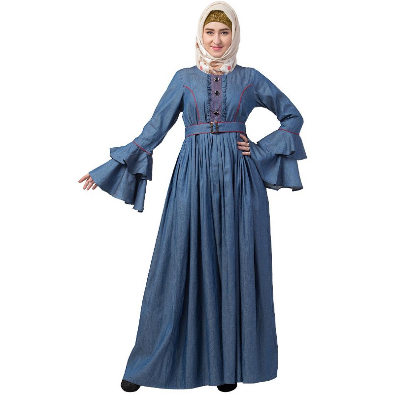 Denim Abaya online Buy Designer Denim abaya at www.shiddat