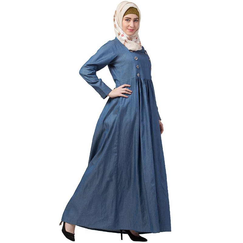 Denim Abaya Online Buy Designer Denim Abaya At Www Shiddat Com