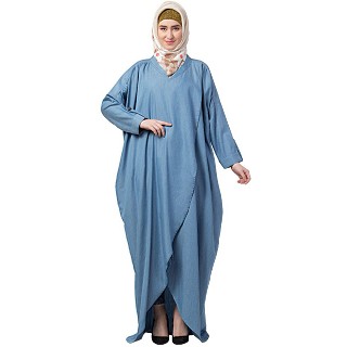 Loose fit Denim abaya 