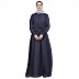 Fashionable Zipper Denim abaya