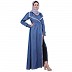 Kohinoor Denim Abaya- Blue
