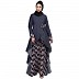 Denim asymmetrical dress abaya