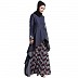 Denim asymmetrical dress abaya