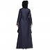 Denim asymmetrical dress abaya