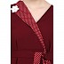 Designer abaya with polka dotted frills- Maroon