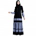 Designer maxi dress abaya- Black-Grey Dot Designer maxi dress abaya- Black-Grey Dot