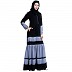 Designer maxi dress abaya- Black-Grey Dot Designer maxi dress abaya- Black-Grey Dot