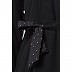 Designer black polka dotted frilled abaya Designer black polka dotted frilled abaya