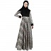 Animal printed dual colored abaya